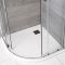 Milano Rasa - Matt White Slate Effect Quadrant Shower Tray - 900mm