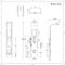 Milano Orton - Modern Exposed Shower Tower Panel with Shelf, Large Shower Head, Hand Shower and Body Jets - Black