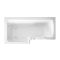 Milano Merso - 1700mm x 850mm Easy Access Walk-In L-Shaped Shower Bath - Choice of Screen and Left / Right Hand Options