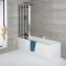 Milano Farington - Standard Single Ended Bath with Black Folding Bath Screen and Side Panel - Choice of Sizes