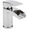 Milano Razor - Modern Waterfall Basin Tap with Matching Bath Mixer Tap and Hand Shower Set - Chrome