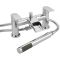Milano Razor - Modern Waterfall Basin Tap with Matching Bath Mixer Tap and Hand Shower Set - Chrome