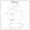 Milano Razor - Modern Waterfall Basin Tap with Matching Bath Mixer Tap and Hand Shower Set - Chrome