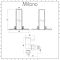 Milano - Modern Angled Radiator Valve and Pipe Set - Anthracite