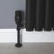 Milano - Modern Black Thermostatic Angled Radiator Valve and Pipe Set