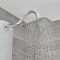 Milano Baya - Modern Exposed Thermostatic Aluminium Shower Tower Panel with Large Shower Head, Hand Shower and Body Jets - Chrome