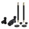 Milano - Modern Thermostatic Straight Radiator Valve and Pipe Set - Black