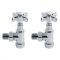 Milano Select - Chrome Angled Traditional Radiator Valves - (Pair)