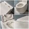 Milano Irwell - White Modern Rimless Wall Hung Toilet with Short Wall Frame - Choice of Flush Plate