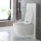 Milano Arca - White 500mm Compact WC Unit with Overton Rimless Toilet