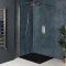 Milano Monet - Antique Brass Walk-In Shower Enclosure with Slate Effect Tray - Choice of Sizes