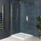 Milano Monet - Antique Brass Walk-In Shower Enclosure with White Tray - Choice of Sizes