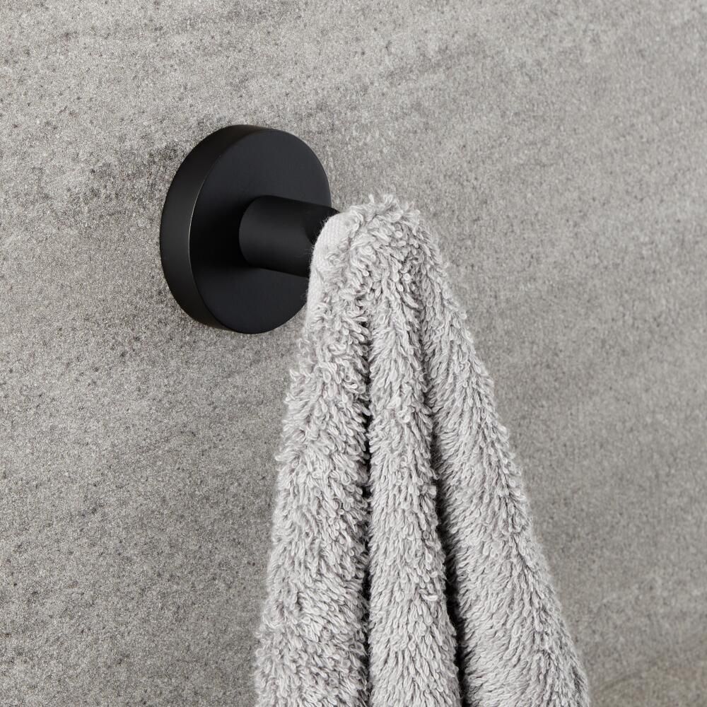 Milano Nero - Black Modern Wall Hung Robe Hook