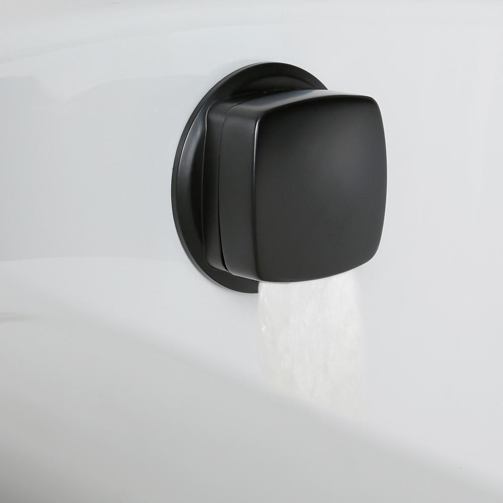 Milano Preto - Modern Overflow Bath Filler and Waste - Black