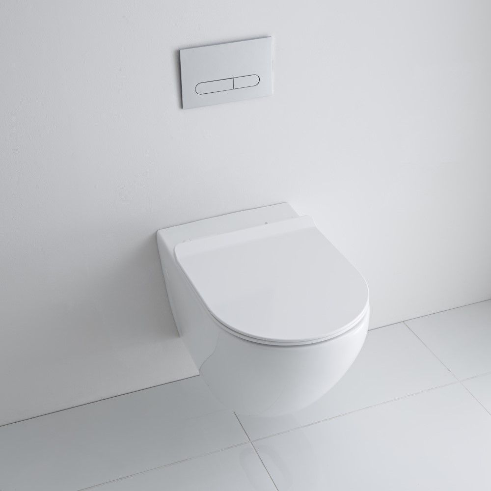 Milano Overton - White Soft Close Quick Release Top Fix Toilet Seat