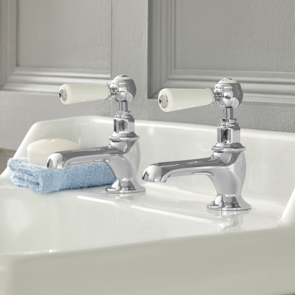 Milano Elizabeth - Traditional Lever Head Basin Pillar Taps - Choice of Finish