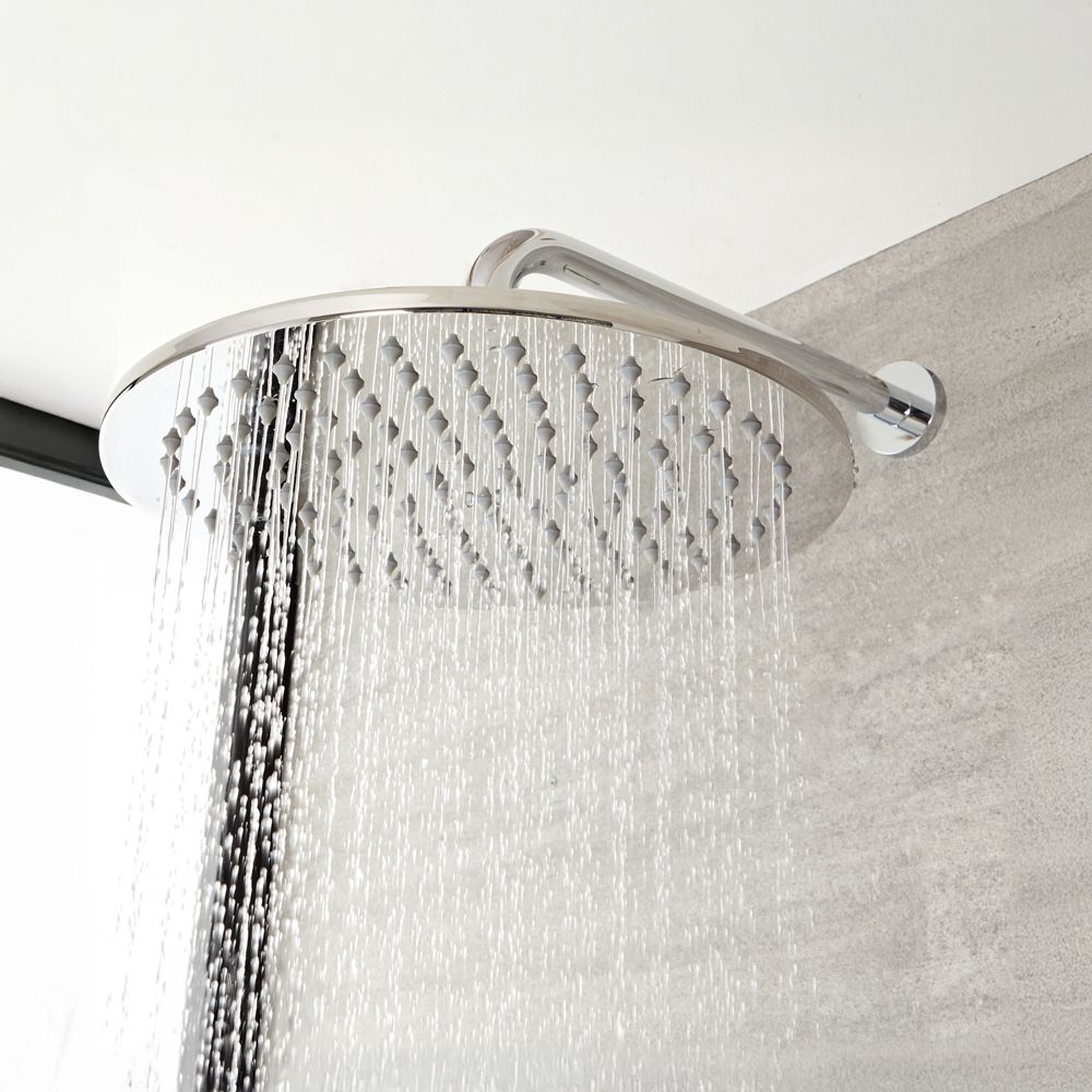 Milano Mirage - Modern Round 300mm Stainless Steel Shower Head - Chrome