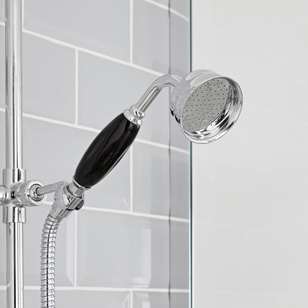 Milano Elizabeth - Traditional Brass Hand Shower - Chrome/Black