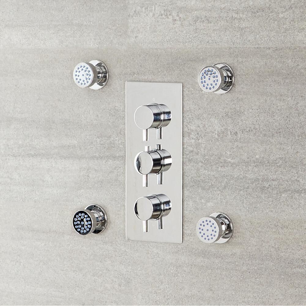 Milano Mirage - Modern Front Fix Pack of 4 Round Body Jets - Chrome