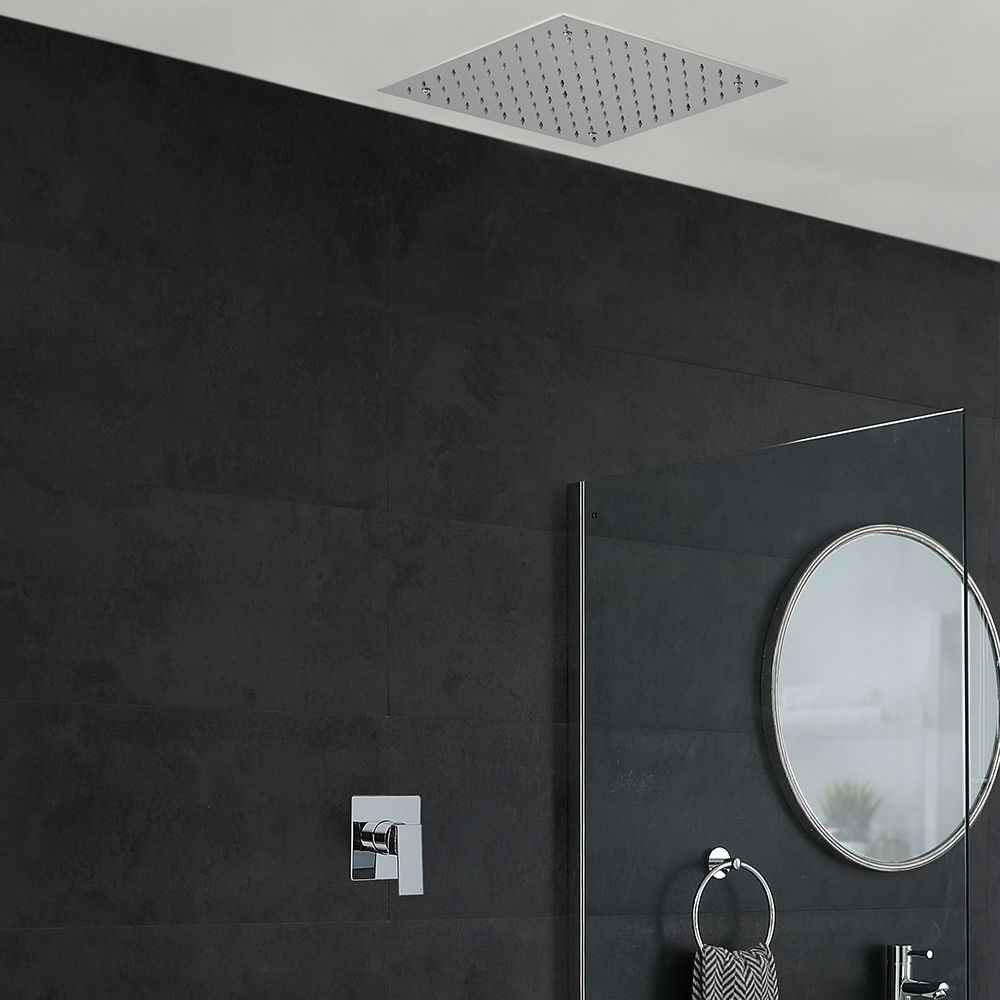 Milano Arvo - Chrome Shower with Recessed Shower Head (1 Outlet)