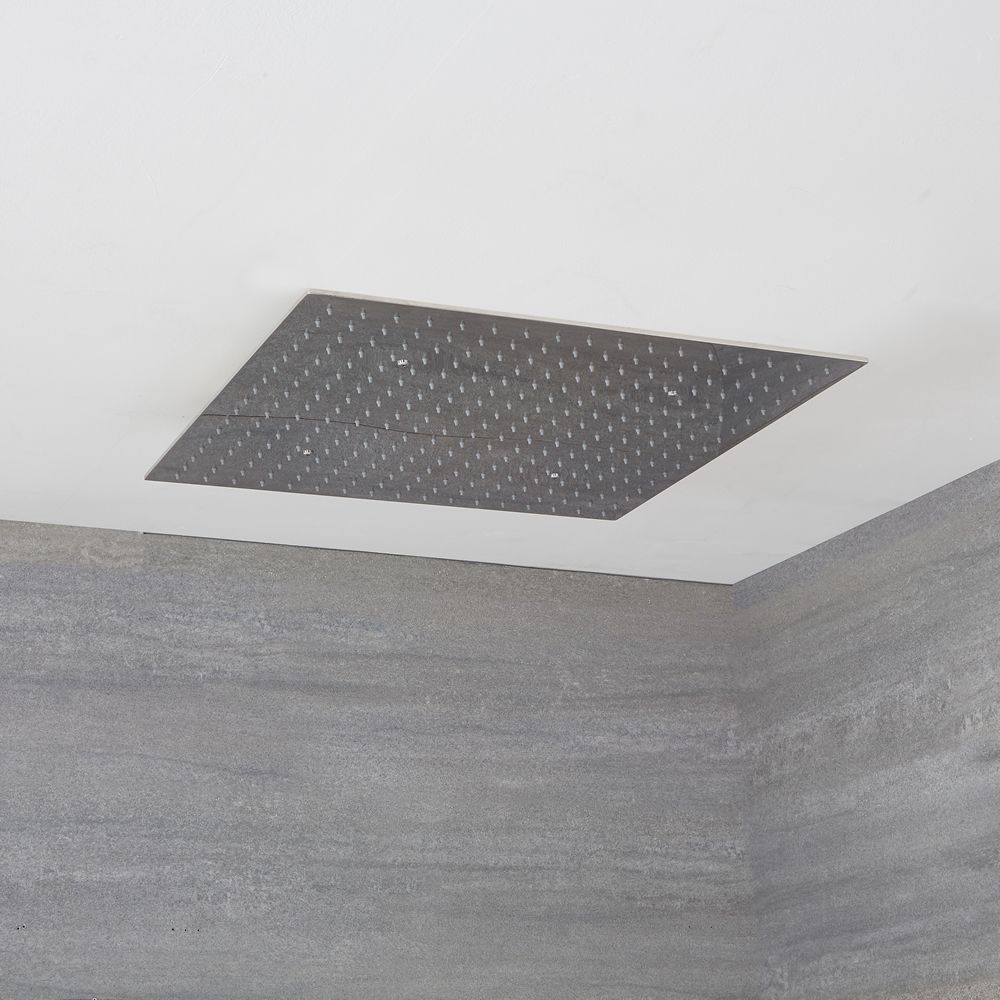 Milano Arvo - Modern 600mm Square Ceiling Head - Polished Chrome