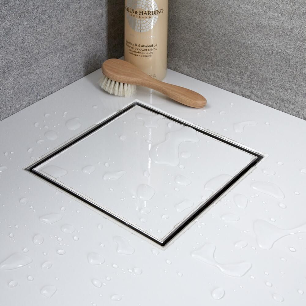 Milano - 200mm Square Tile Insert Stainless Steel Shower Drain