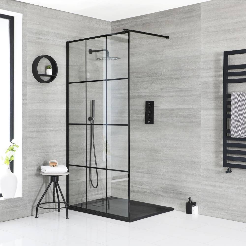 Milano Barq - Walk-In Shower Enclosure with Slate Tray - Choice of Sizes