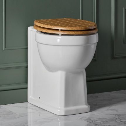 Milano Richmond - Traditional Comfort Height Back to Wall Toilet and Seat - Choice of Finish and Seat