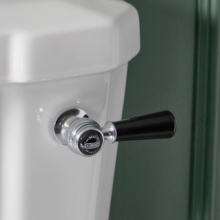 Milano Elizabeth - Traditional Ceramic Flush Lever - Chrome/Black