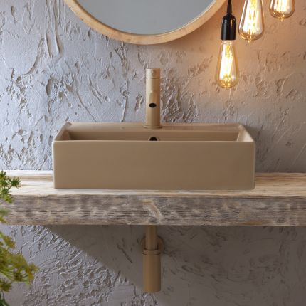 Elements - Rectangular Countertop Basin - 500mm x 350mm (1 Tap Hole) - Choice of Finish