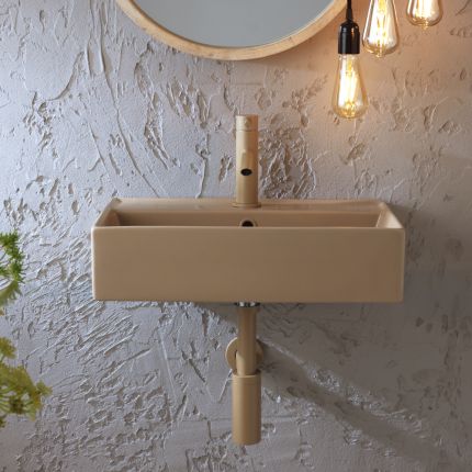 Elements - Rectangular Wall Hung Basin - 500mm x 350mm (1 Tap Hole) - Choice of Finish