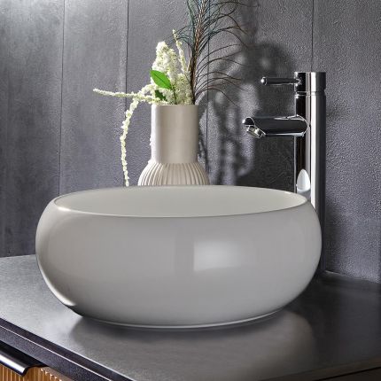 Round Countertop Basin - 360mm (No Tap Holes)