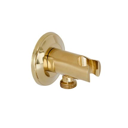 Milano Elizabeth - Traditional Outlet Elbow and Bracket for Hand Showers - Brushed Brass