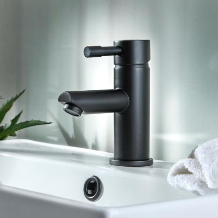 Milano Nero - Mono Basin Mixer Tap - Black
