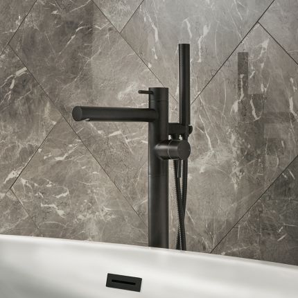 Milano Otto - Modern Freestanding Bath Shower Mixer Tap - Choice of Finish