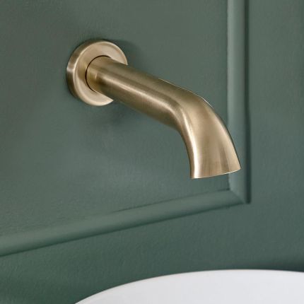 Milano Elizabeth - Traditional Wall Mounted Basin Spout - Brushed Brass