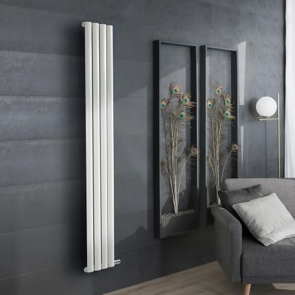 Milano Aruba - 1784mm Dry Heat Vertical Electric Designer Radiator - Choice of Finish, Size and Wi-Fi Thermostat
