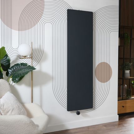Milano Ria - Wi-Fi Electric 1800mm Flat Panel Vertical Designer Radiator - Choice of Size, Finish and Plug-In and Hardwired Options