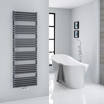 Milano Bow - D-Bar Heated Towel Rail - Choice of Size and Finish