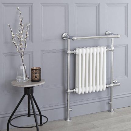 Milano Elizabeth - White Traditional Electric Heated Towel Rail - Choice of Size