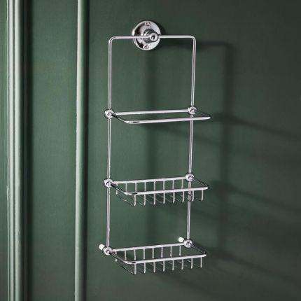 Milano Elizabeth - Traditional Wall Hung Shower Tidy - Chrome