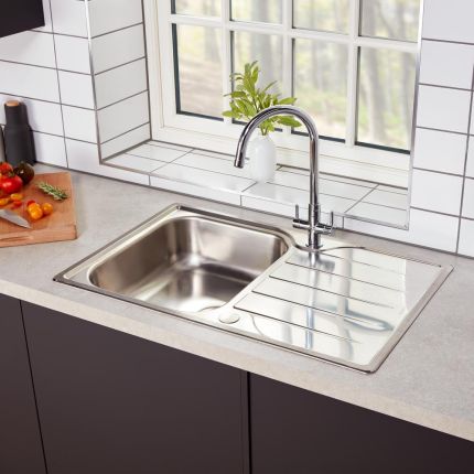 Rangemaster Michigan - Single Bowl Stainless Steel Kitchen Sink - 950mm x 508mm