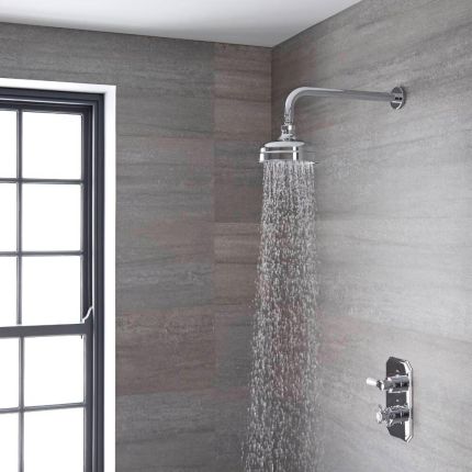 Milano Elizabeth - 155mm Traditional Apron Shower Head - Chrome