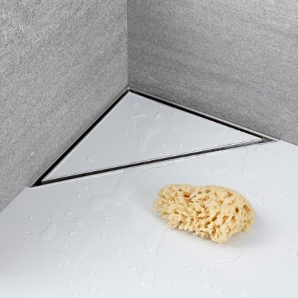 Milano - 250mm Corner Tile Insert Stainless Steel Shower Drain