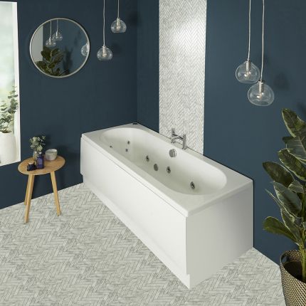 Milano Overton - Whirlpool Double Ended Spa Bath - Choice of Jets, Sizes and Panels