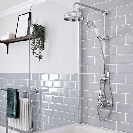 Milano Elizabeth - Traditional Exposed Thermostatic Shower with Grand Rigid Riser Rail - Choice of Finish and Bath Spout