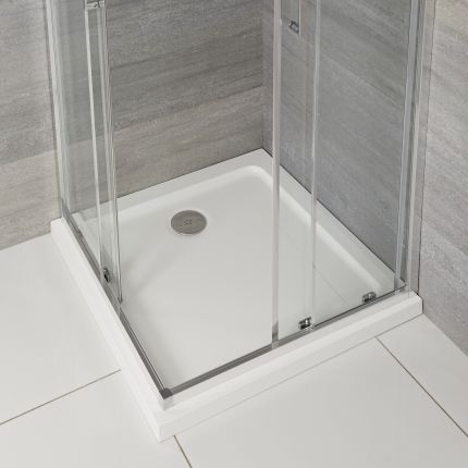 Milano Lithic - Low Profile Square Shower Tray - Choice of Size and Anti-Slip Option