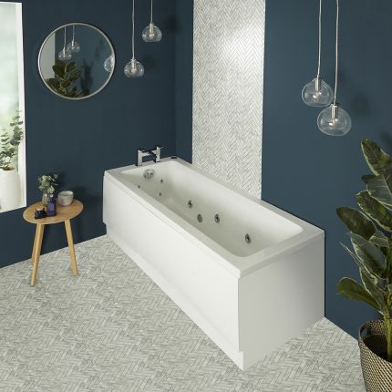 Milano Elswick - Whirlpool Single Ended Spa Bath - Choice of Jets, Sizes and Panels