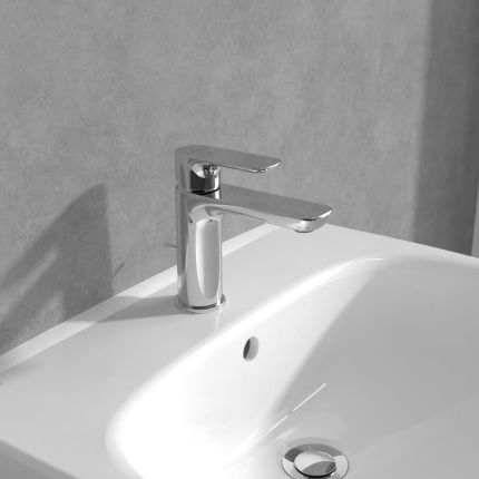 Villeroy & Boch O.Novo - Cold Start Mono Basin Mixer Tap without Waste - Chrome