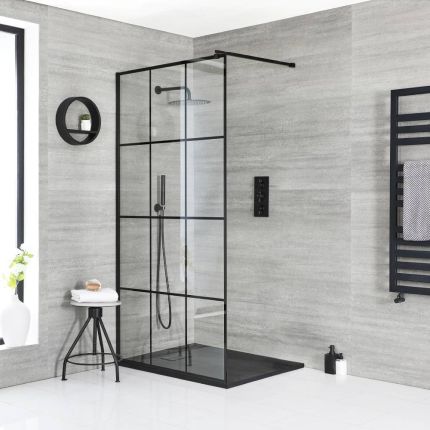Milano Barq - Walk-In Shower Enclosure with Slate Tray - Choice of Sizes